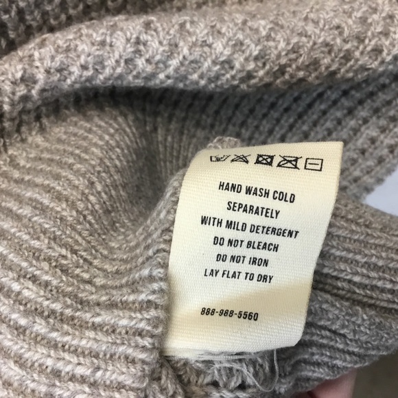 Buck Mason Men's Herdsman Turtleneck Sweater Merino Wool Waffle Knit Size XS - Picture 8 of 8